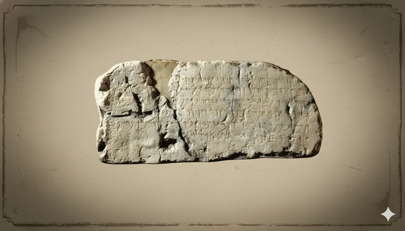 The Siloam Inscription, a Hebrew carving found in Jerusalem.